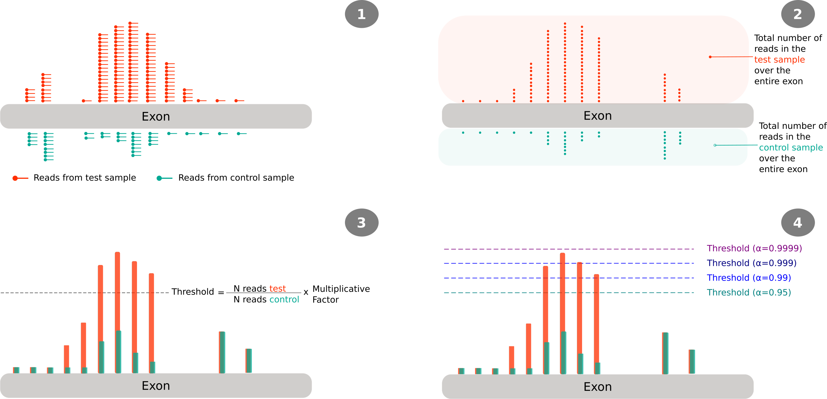 Figure 1: Illustration of how peaks are identified by the pyDegradome script